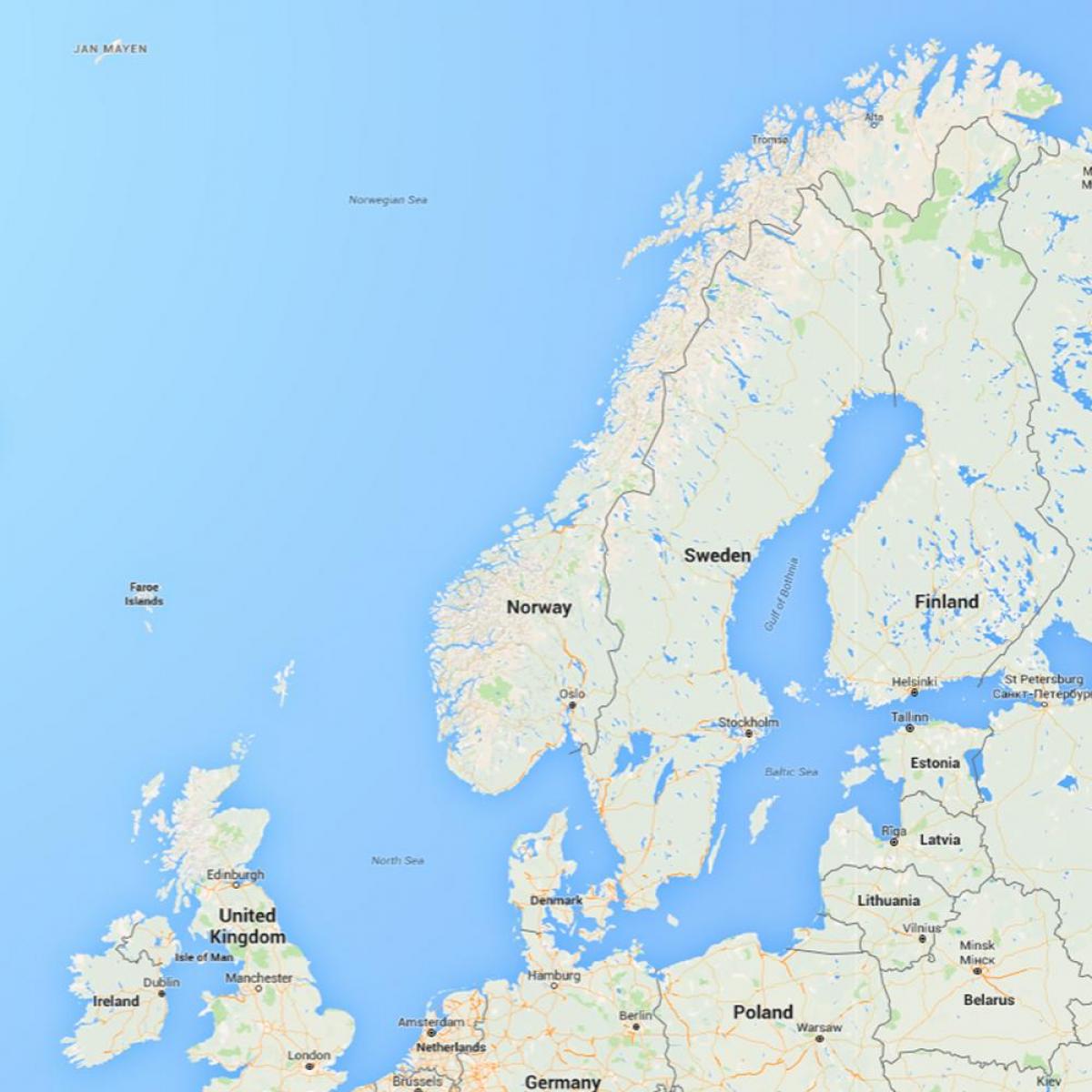 mapa noruega Noruega