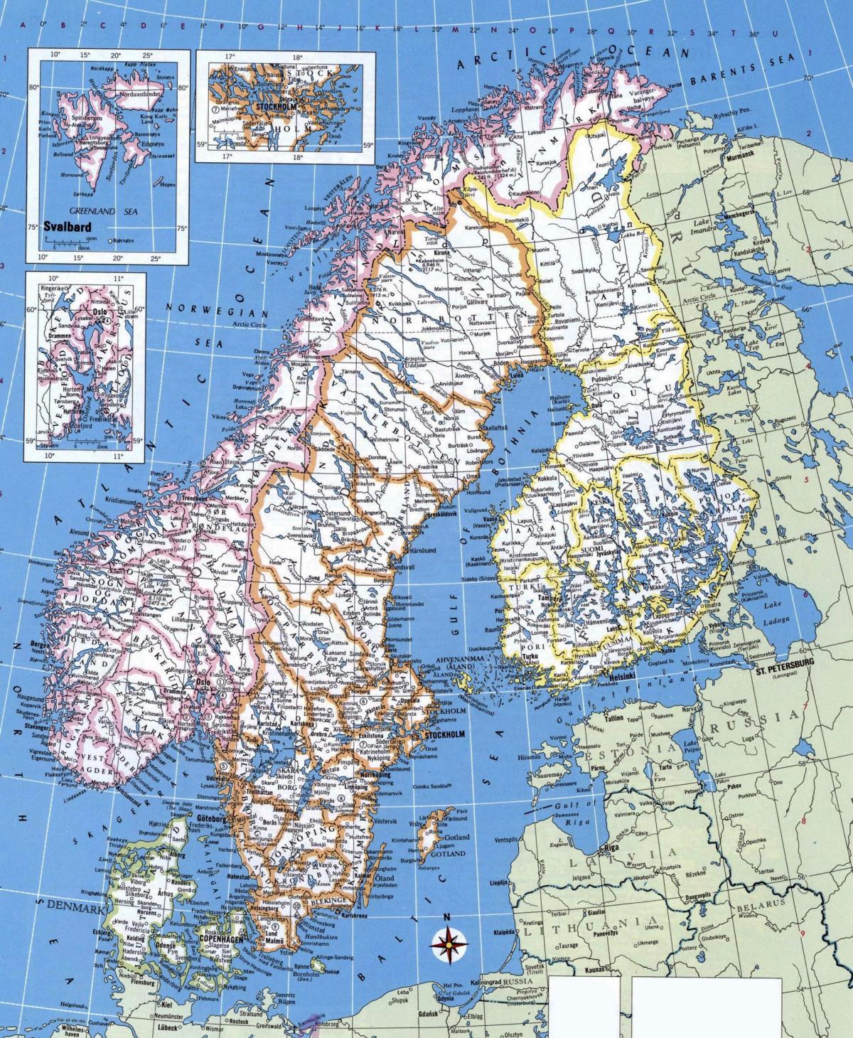 Mapa detallat de Noruega