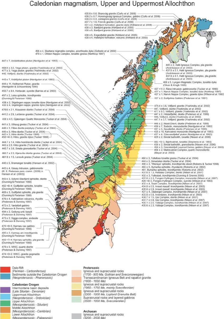 Mapa geològic de Noruega