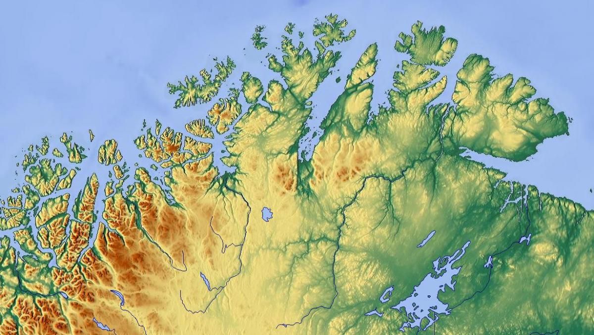 al nord de Noruega mapa