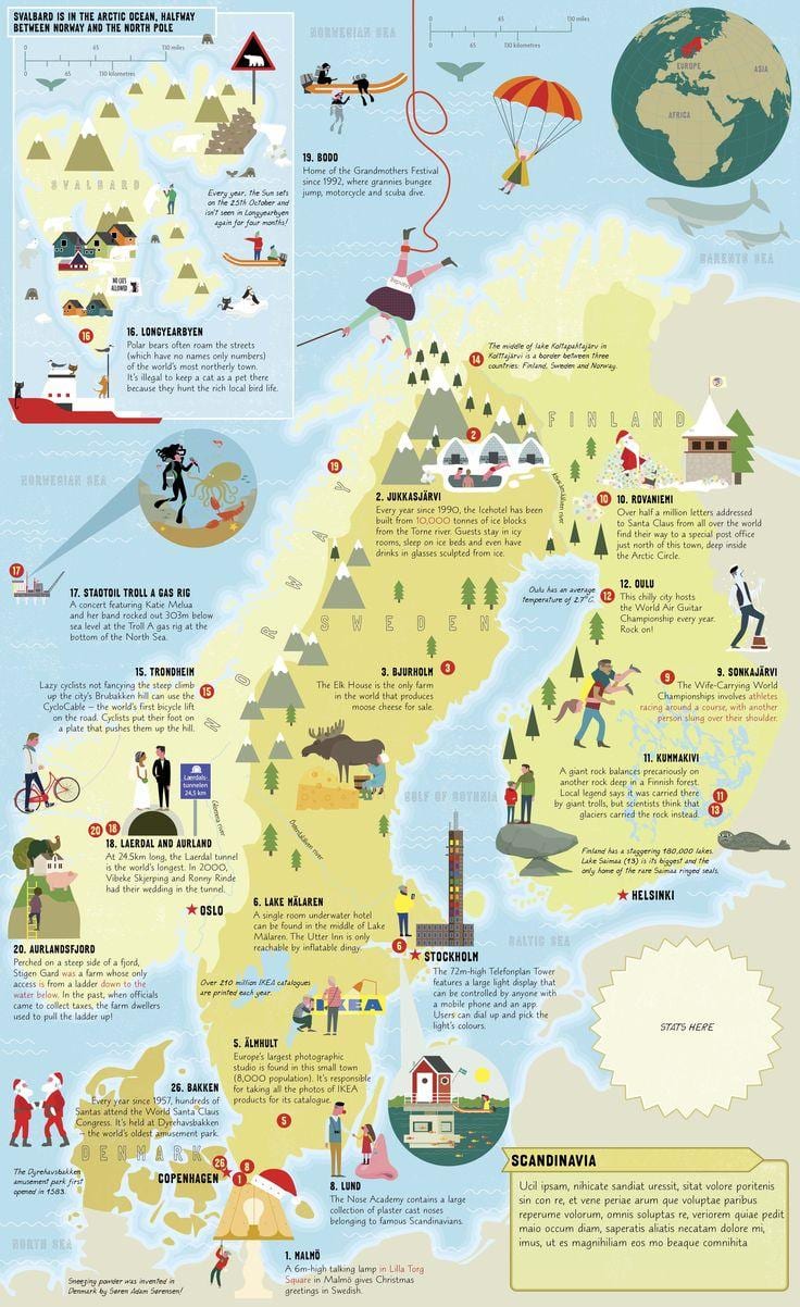 Noruega ha de veure mapa