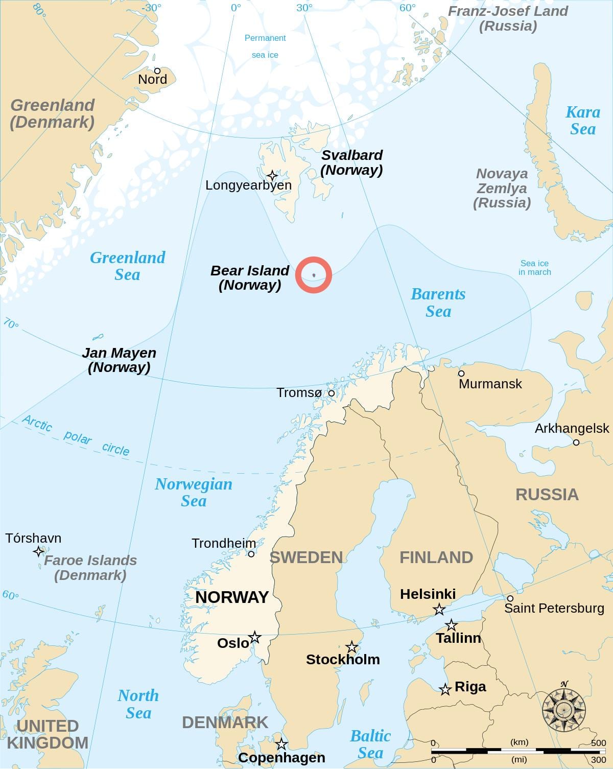 Mapa de Noruega illes 