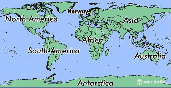 Mapa de Noruega ubicació al món 