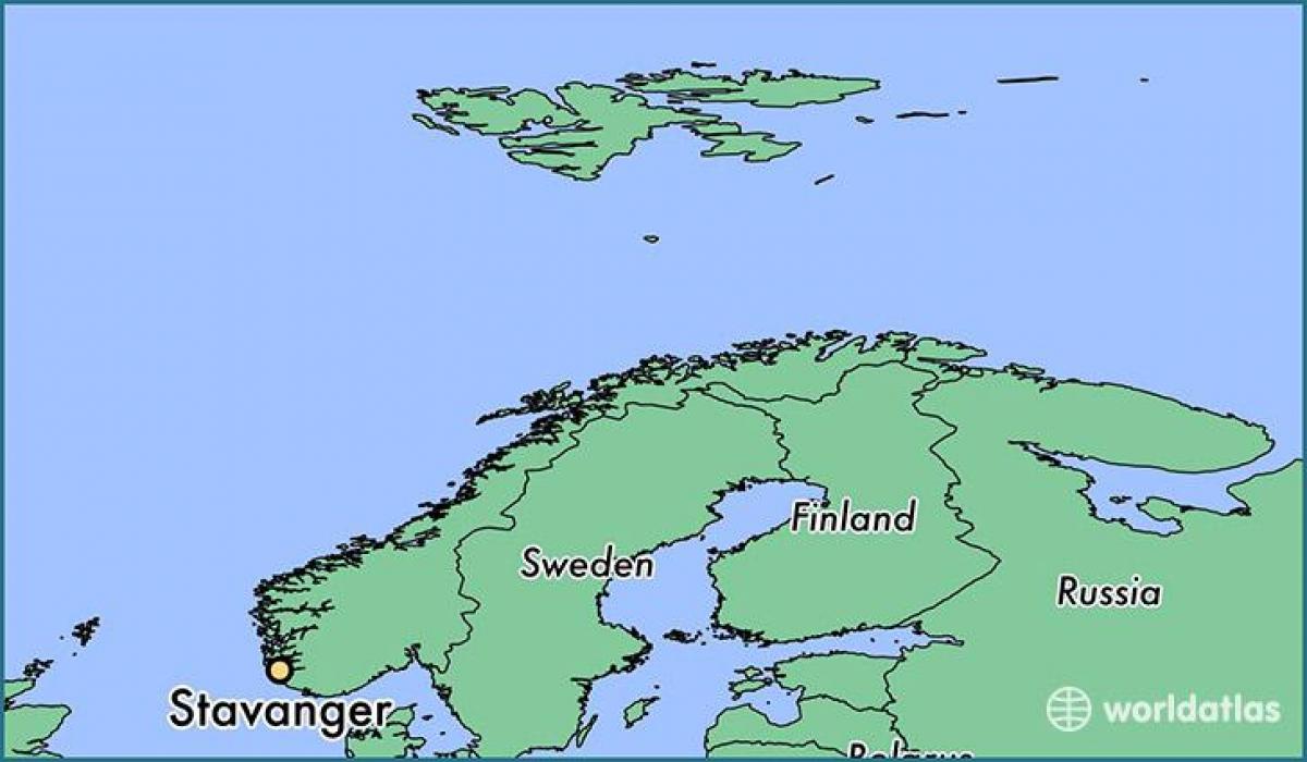 mapa de stavanger, a Noruega