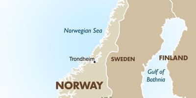 Noruega capital mapa
