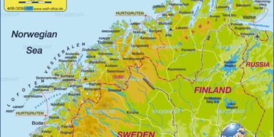 Mapa de kirkenes Noruega