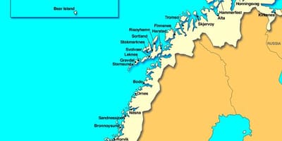 Mapa de kristiansand de Noruega