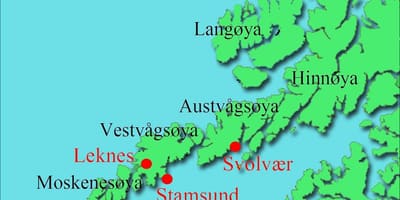 Les illes Lofoten (Noruega mapa