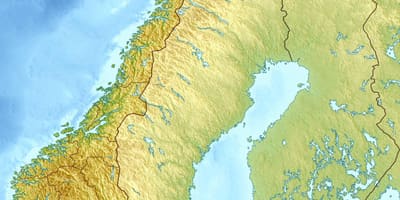 Mapa físic de Noruega