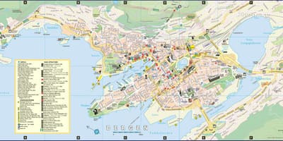 Mapa de carrers de bergen de Noruega