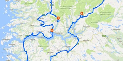 Noruega glacera mapa