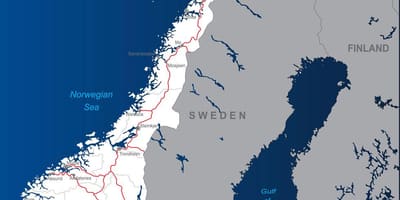 Autopistes Noruega mapa