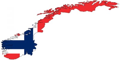 Noruega mapa bandera