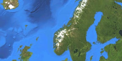 Mapa de Noruega satèl·lit
