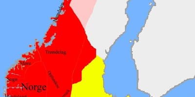 Mapa de Noruega fronteres
