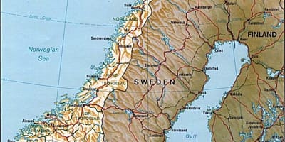 Mapa muntanyes de Noruega