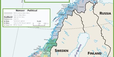 Mapa de Noruega política 
