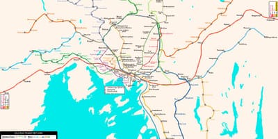 Mapa de Noruega metro