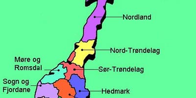 Mapa de Noruega nacional rutes turístiques 