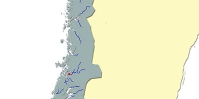 Mapa de Noruega riu