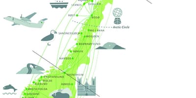 Nacional ruta turística Noruega mapa