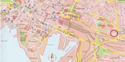 Mapa d'oslo, a Noruega centre de la ciutat