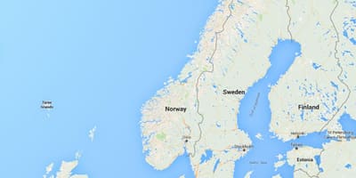 Mapa de rafnes Noruega